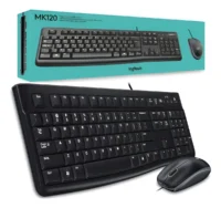 Combo Teclado y Mouse Logitech MK120 USB